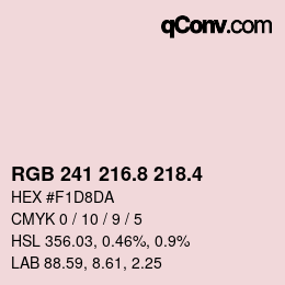 カラーコード: RGB 241 216.8 218.4 | qconv.com