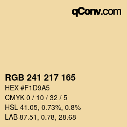 カラーコード: RGB 241 217 165 | qconv.com