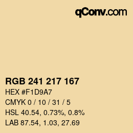 Código de color: RGB 241 217 167 | qconv.com