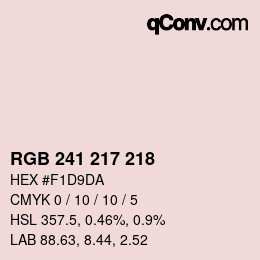 Color code: RGB 241 217 218 | qconv.com