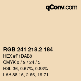 カラーコード: RGB 241 218.2 184 | qconv.com