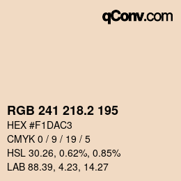 カラーコード: RGB 241 218.2 195 | qconv.com