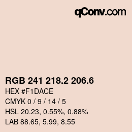 カラーコード: RGB 241 218.2 206.6 | qconv.com