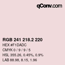カラーコード: RGB 241 218.2 220 | qconv.com