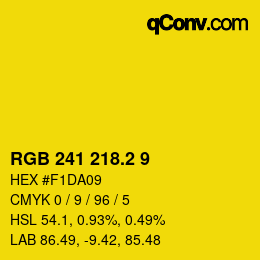 カラーコード: RGB 241 218.2 9 | qconv.com