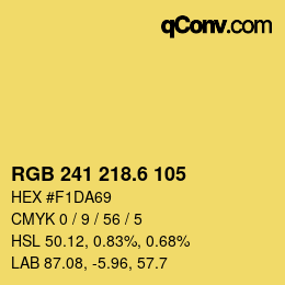 カラーコード: RGB 241 218.6 105 | qconv.com