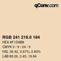 カラーコード: RGB 241 218.6 184 | qconv.com