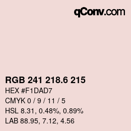 カラーコード: RGB 241 218.6 215 | qconv.com