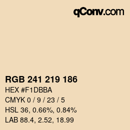 カラーコード: RGB 241 219 186 | qconv.com