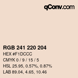 Farbcode: RGB 241 220 204 | qconv.com