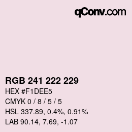 Farbcode: RGB 241 222 229 | qconv.com