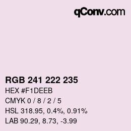 Color code: RGB 241 222 235 | qconv.com