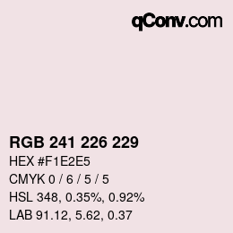Code couleur: RGB 241 226 229 | qconv.com