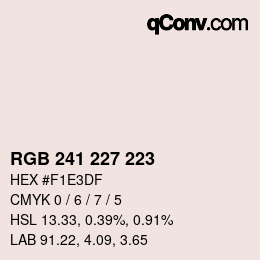 Farbcode: RGB 241 227 223 | qconv.com