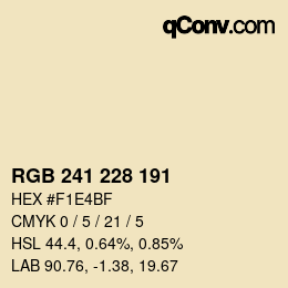 カラーコード: RGB 241 228 191 | qconv.com