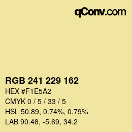 Color code: RGB 241 229 162 | qconv.com