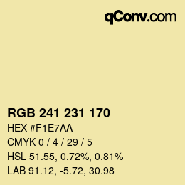 Color code: RGB 241 231 170 | qconv.com