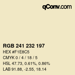 カラーコード: RGB 241 232 197 | qconv.com
