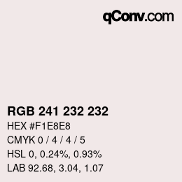 Color code: RGB 241 232 232 | qconv.com