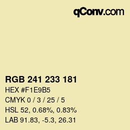 Farbcode: RGB 241 233 181 | qconv.com