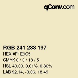 カラーコード: RGB 241 233 197 | qconv.com