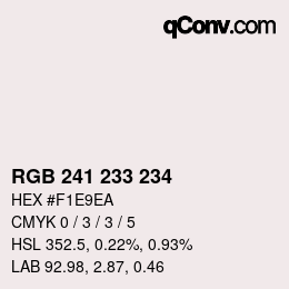 Color code: RGB 241 233 234 | qconv.com