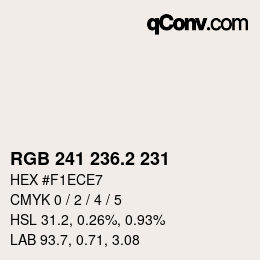 Color code: RGB 241 236.2 231 | qconv.com