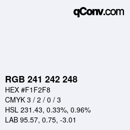 Color code: RGB 241 242 248 | qconv.com