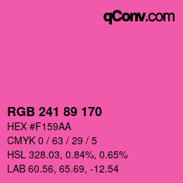 Color code: RGB 241 89 170 | qconv.com