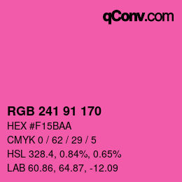Color code: RGB 241 91 170 | qconv.com