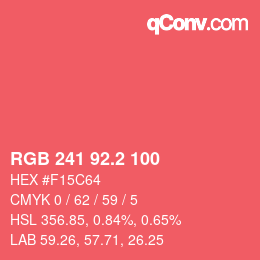カラーコード: RGB 241 92.2 100 | qconv.com