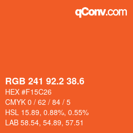 カラーコード: RGB 241 92.2 38.6 | qconv.com