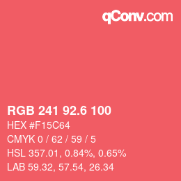 カラーコード: RGB 241 92.6 100 | qconv.com