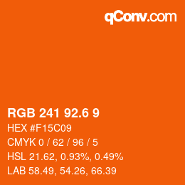 カラーコード: RGB 241 92.6 9 | qconv.com