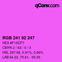 カラーコード: RGB 241 92 247 | qconv.com
