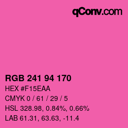 Color code: RGB 241 94 170 | qconv.com