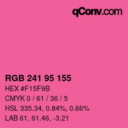 Color code: RGB 241 95 155 | qconv.com