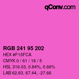 Color code: RGB 241 95 202 | qconv.com