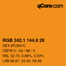 Color code: RGB 242.1 144.8 28 | qconv.com