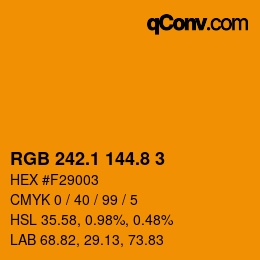 Color code: RGB 242.1 144.8 3 | qconv.com