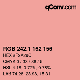 Color code: RGB 242.1 162 156 | qconv.com