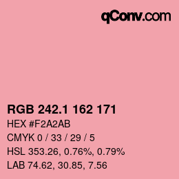 カラーコード: RGB 242.1 162 171 | qconv.com