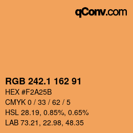 Color code: RGB 242.1 162 91 | qconv.com