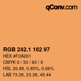 カラーコード: RGB 242.1 162 97 | qconv.com
