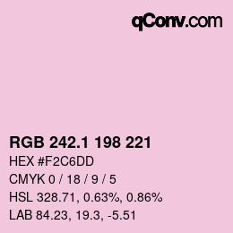 カラーコード: RGB 242.1 198 221 | qconv.com