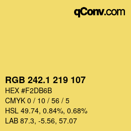 カラーコード: RGB 242.1 219 107 | qconv.com