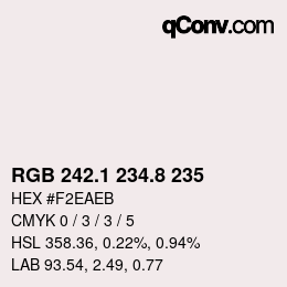 Color code: RGB 242.1 234.8 235 | qconv.com
