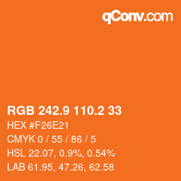 Color code: RGB 242.9 110.2 33 | qconv.com