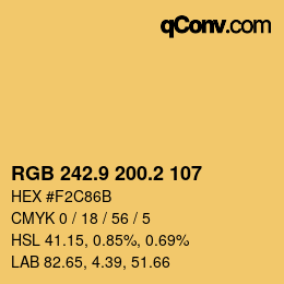 Color code: RGB 242.9 200.2 107 | qconv.com