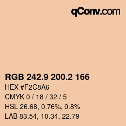 Color code: RGB 242.9 200.2 166 | qconv.com